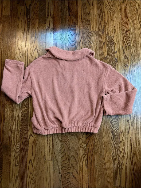 Free People FP Beach Bino Pullover Sweater Mauve Pink/ Dusty Rose Cozy S - Image 5