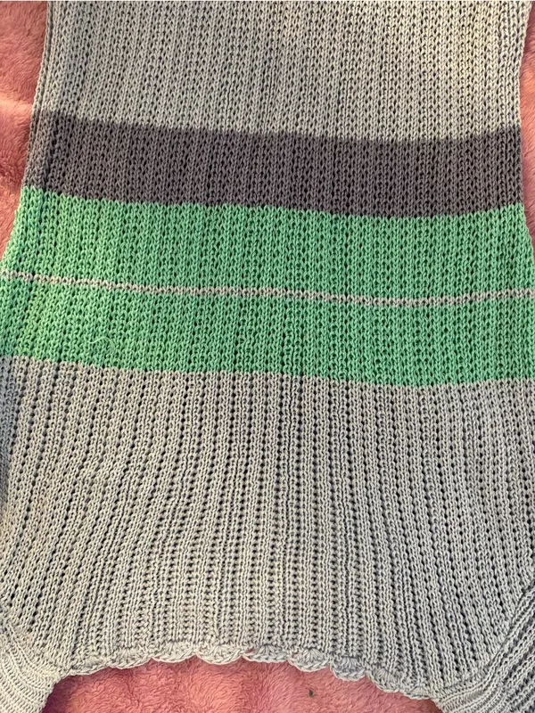 Peppermayo Striped Ribbed Maxi Dress in Blue, Yellow & Green - Image 3