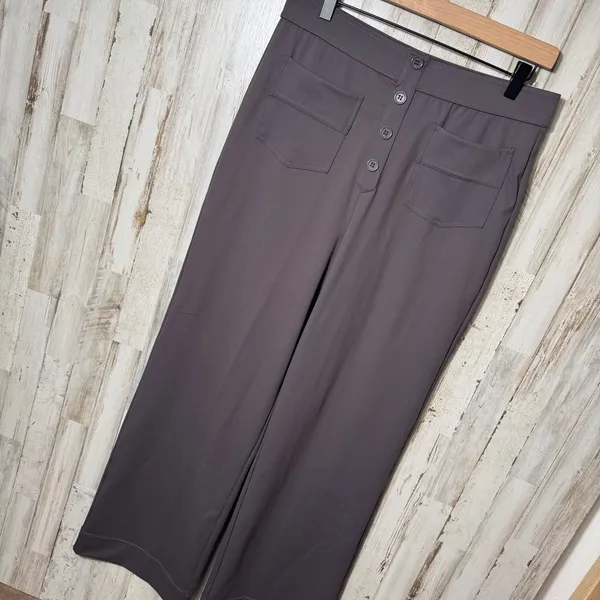 Halara‎ High Waisted Button Pocket Straight Leg Casual Pants Womens Large NEW - Image 2