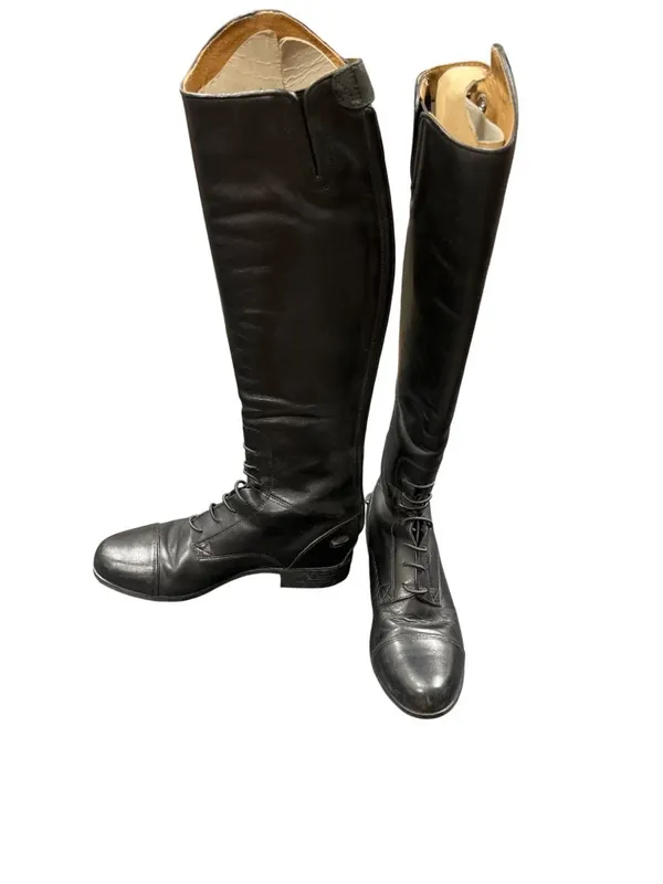 Ariat Heritage wms black leather Knee equestrian riding boots sz 5 SKU 10-797 - Image 2
