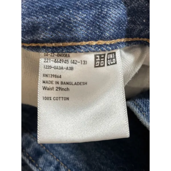 Uniqlo Women's Blue High Rise Bermuda Mom Boyfriend Denim Jean Shorts Size 29 - Image 6