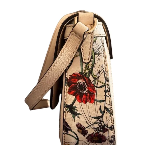 Gucci Nice Flora All leather Crossbody in multicolor floral print - Image 3