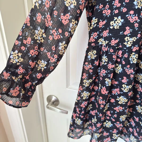 Free People Size 4 Ditsy Floral Mini Tunic Whimsical Dress Fairy Grunge - Image 8