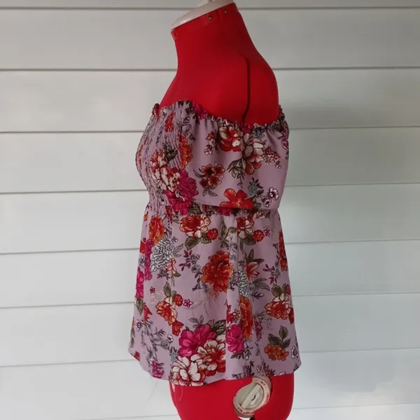 Monteau Off Shoulder Smocked Top Sz M - Image 5