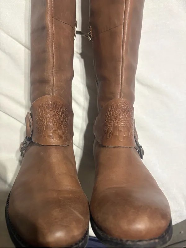 Vince Camuto Women’s Tall Leather Riding Boots in Brown 7.5 - Image 8