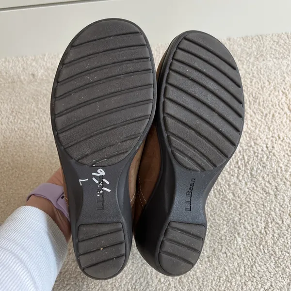 L.L.Bean Go Anywhere Clogs Brown‎ Nubuck Leather Casual Comfort Shoes Boho - Image 7