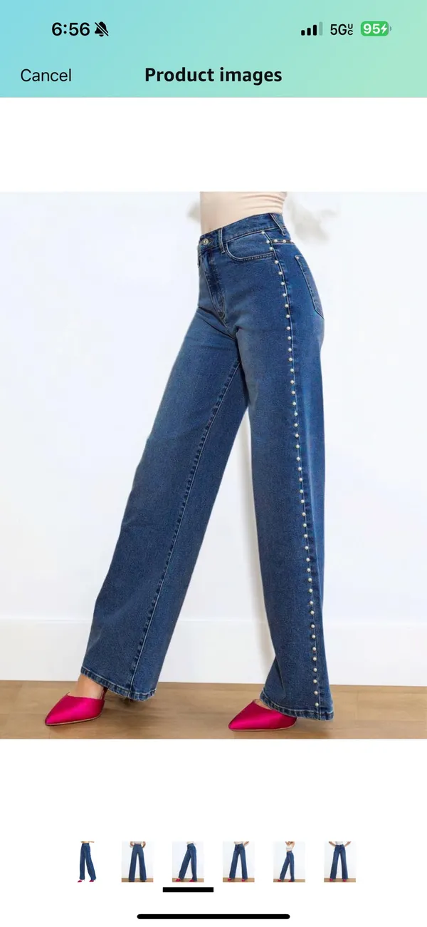 Size small pearl jeans Blue - Image 3