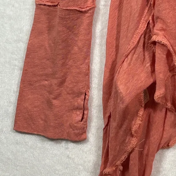 Free People We The Free Pinched Cheeks Linen Blend Tunic Top Coral‎ Pink Small - Image 10