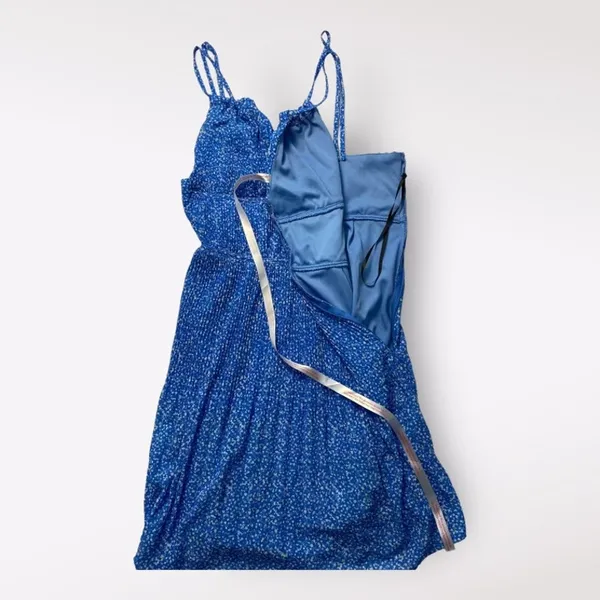 Missguided NWT Blue Floral Strappy Mini‎ Dress Size 4 - Image 5