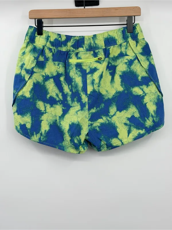 The‎ North Face Printed Class V Mini Shorts Blue Lime Women’s Medium - Image 3