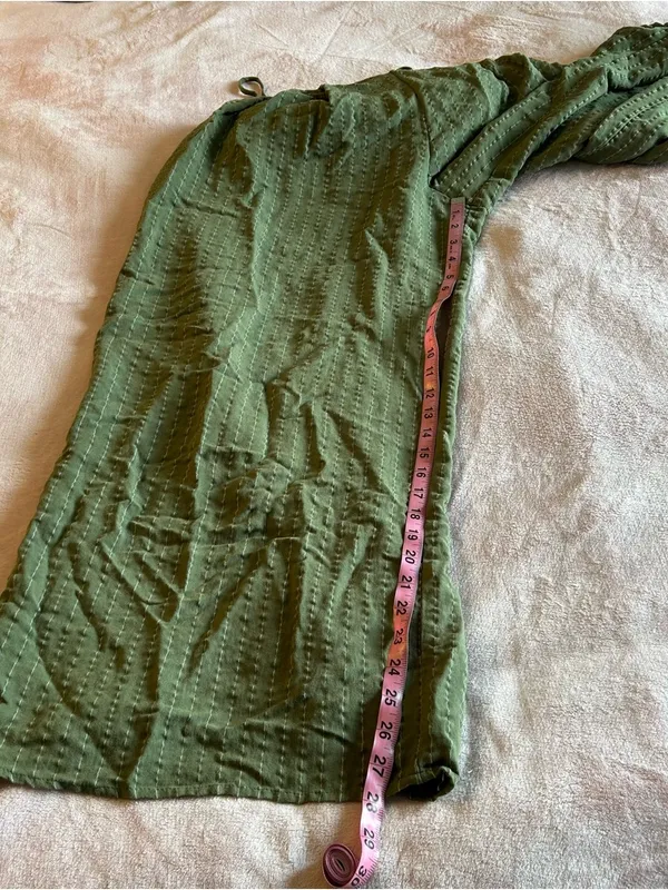 Flying Tomato green striped spaghetti strap wide leg crop jumpsuit size S boho - Image 10