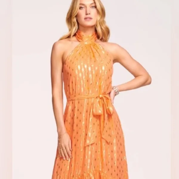 Ramy Brook Kenza Gown $695 Scintillating Hi Low Formal Flowy Dress nwt Prom 00 - Image 4
