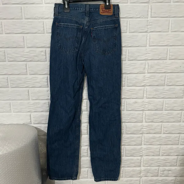 Levis Low Pro Straight Jeans Women’s 25 Distressed Medium Wash Denim - Image 4