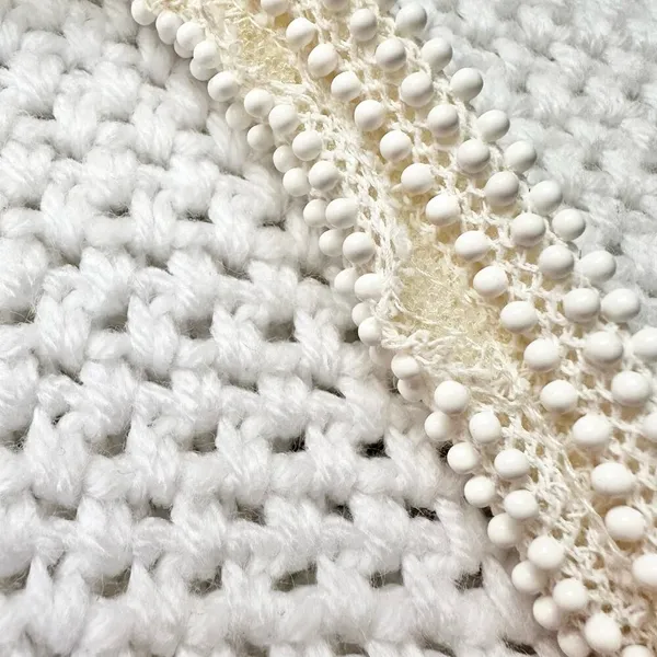 Vintage Corde Bead Bridal Snowflake Winter White Gold Clasp Top Handle Bag - Image 8