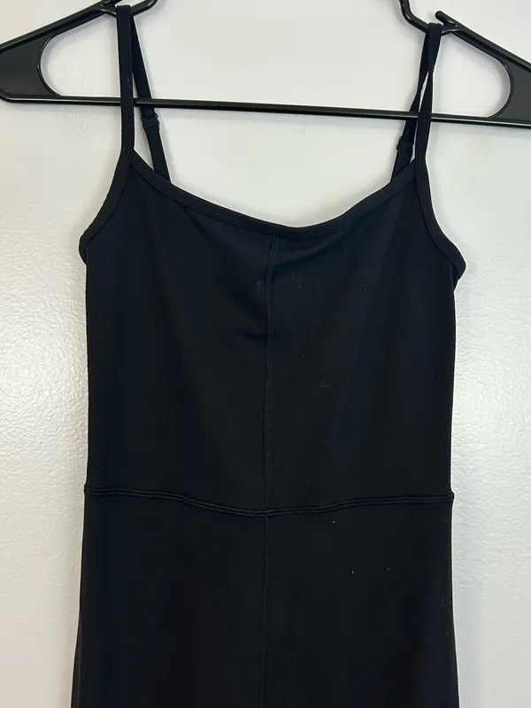 Wilfred Free Aritzia Divinity Kick Flare Black Sleevless Stretch Jumpsuit 2XS - Image 4