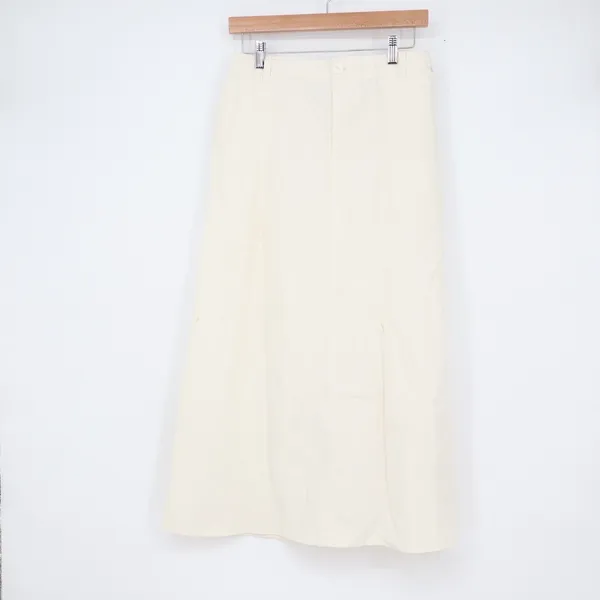 Vici Cream Off-White A-Line Midi Skirt Elastic Back XL - Image 2