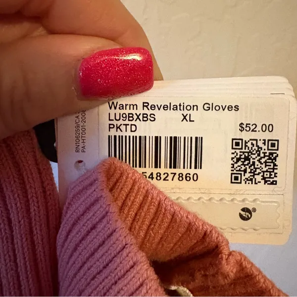 Lululemon Warm Revolution Gloves. NWT. Pink Haze. - Image 2