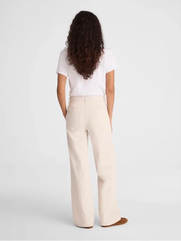 Madewell Ultimate Wide Leg Pant Cream Vintage Canvas Airy Denim NZ211 Size 28 - Image 4