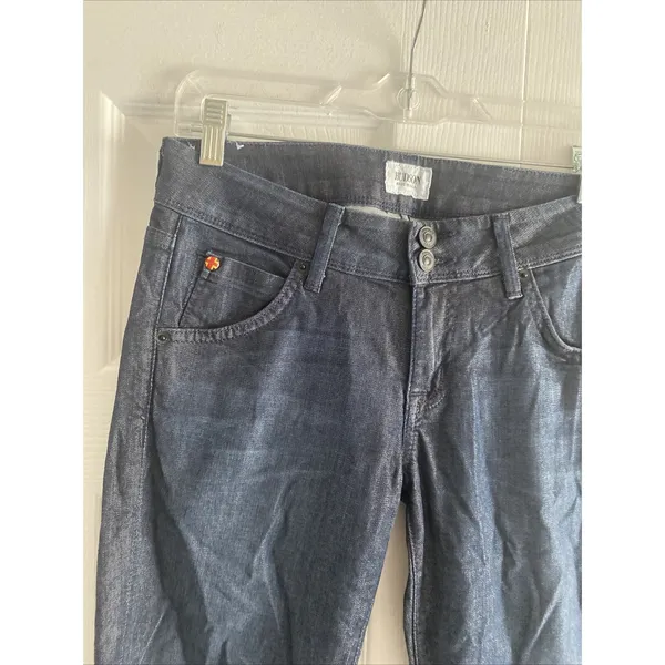 Hudson Beth Baby Bootcut Womens Size 27 Dark Wash Flap Pocket Jeans Denim USA‎ - Image 2