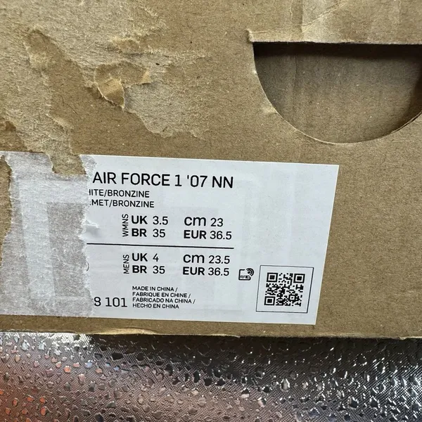 Nike WMNS Air Force 1 '07‎ NN AF1 Summit White Bronzine Limited DV3808-101 - Image 9