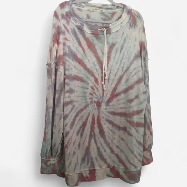 Free People We The Free “Best Catch” Tie Dye Pullover – Cozy Indie Loungecore M - Image 4