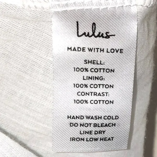 Lulu's Folklore Swiss Dot Lace Trim Tiered Gauze Midi Dress Pinstripe White M - Image 9