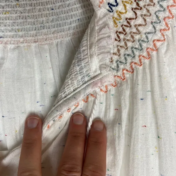 Madewell Rainbow Smocked Pom Trapeze Dress - Image 14