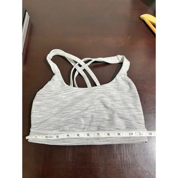 Lululemon Energy Bra Ombre Melange Space Dye EB White Multi Size 4 EUC No Pads - Image 6