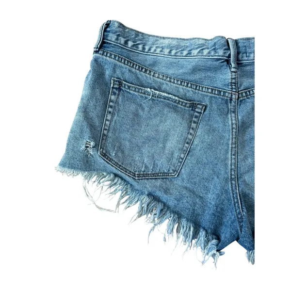 WE THE FREE People Loving Good Vibrations Cut Off Denim Shorts Distressed Sz 31 - Image 7