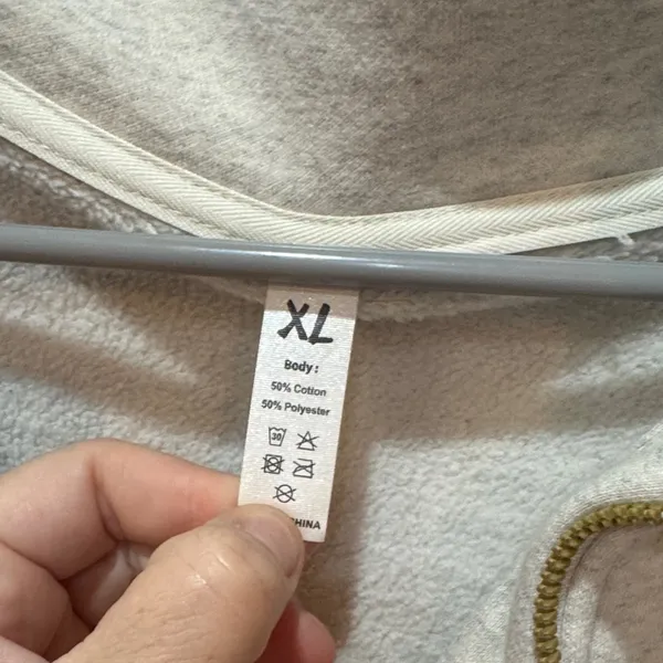 Cozy Light Gray Women's Half-Zip Hoodie - Image 2