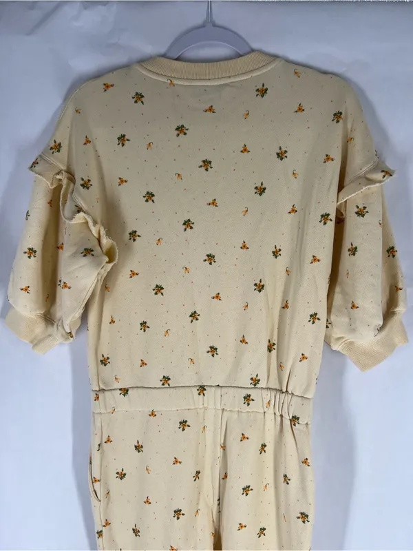 Something Navy Esmeralda Ruffle Floral Jumpsuit Yellow Size S NWT - Image 8