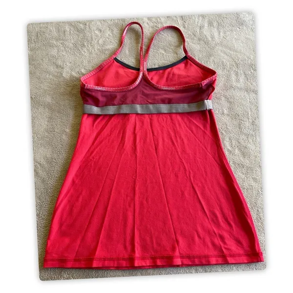 Lululemon Power Y Tank Pink Shelf Bra No Padding‎ Womens Sz. 8 - Image 4