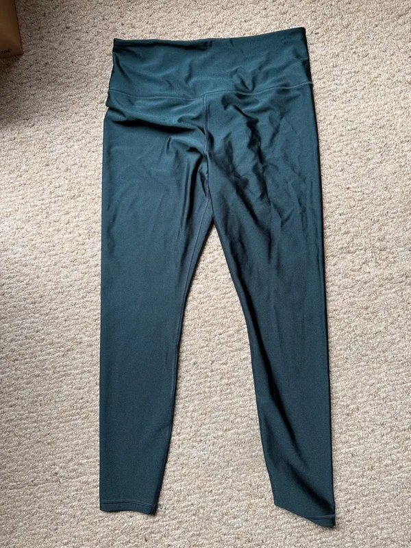 ATHLETA Elation Sheen Tight High-Waist Forest Green Active Leggings - Image 2
