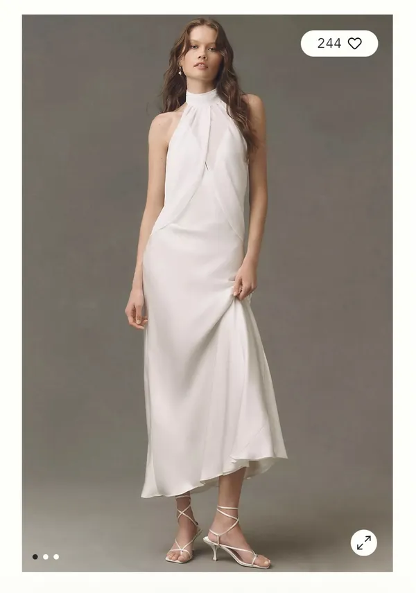 BHLDN HALTER maxi slip dress - Image 3