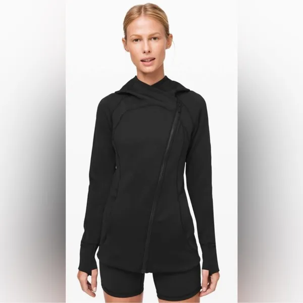Lululemon Every Journey Hooded Jacket Womens 6 Black Zip Front - Image 14