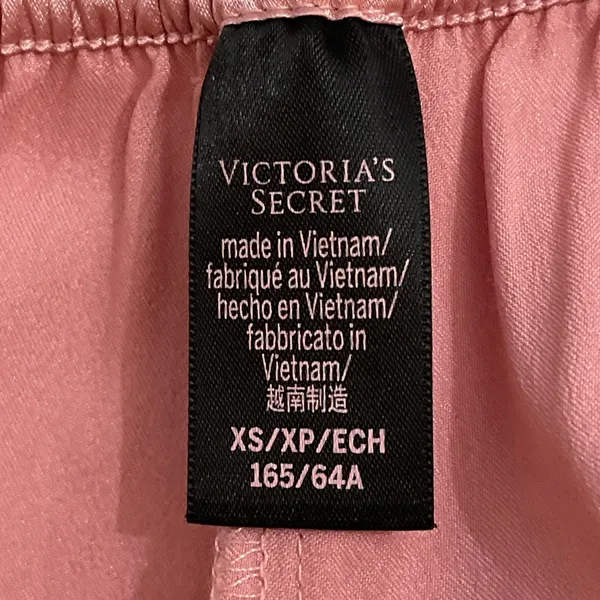 Victoria's Secret Satin Tap Shorts Light Pink Lace Trim Sleep Pajama Bottoms XS - Image 2
