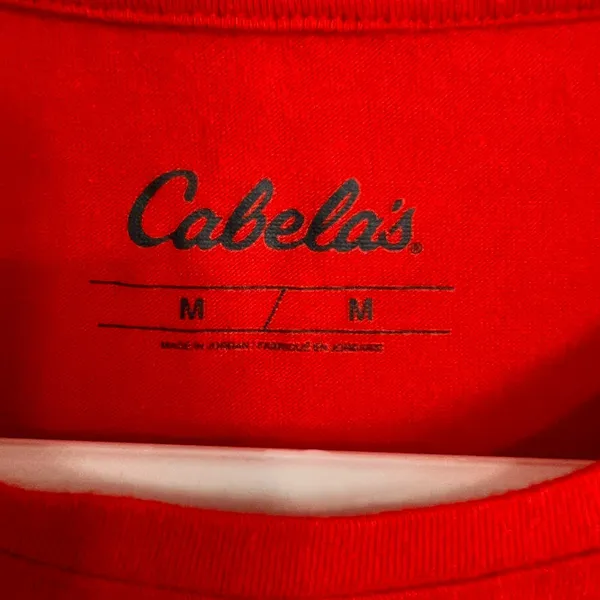 Cabelas Womens Tee Short Sleeve Shirt Red Size‎ Medium Simple Summer Lightweight - Image 4