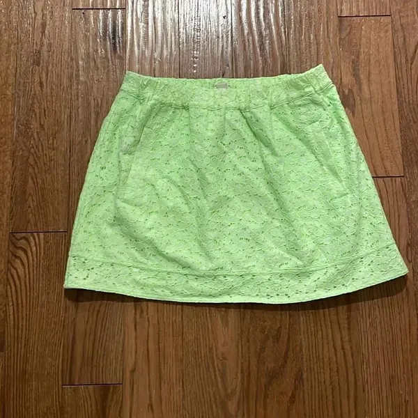 J.Crew neon lace mini skirt m - Image 2