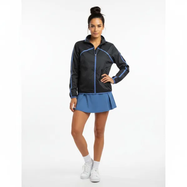 Nike Women's Black & Gray Half Zip Long Sleeve Golf Jacket M - Image 7