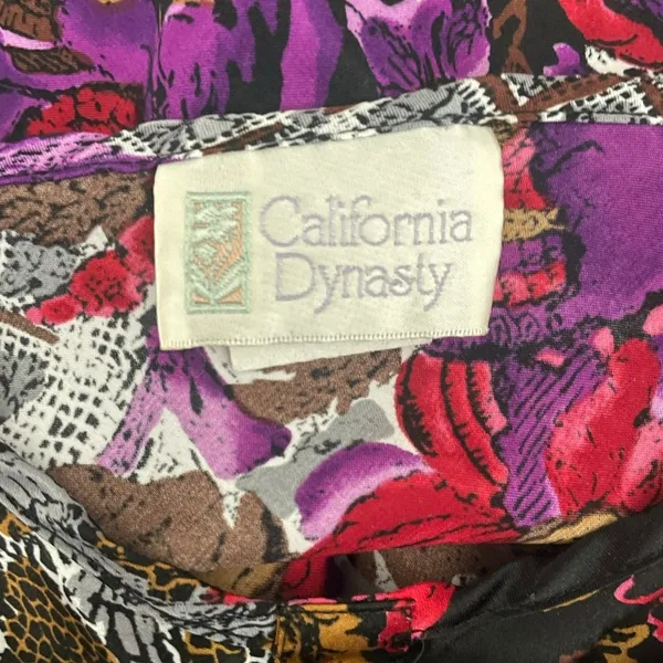 VTG California‎ Dynasty Womens Boho Whimsigoth Cami Tank M Purple Floral Paisley - Image 6