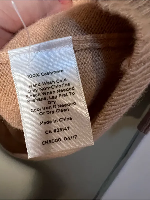 Talbots Women’s Sz Medium Pure Cashmere Sweater Dark Chestnut Heather 3/4 Sleeve - Image 12