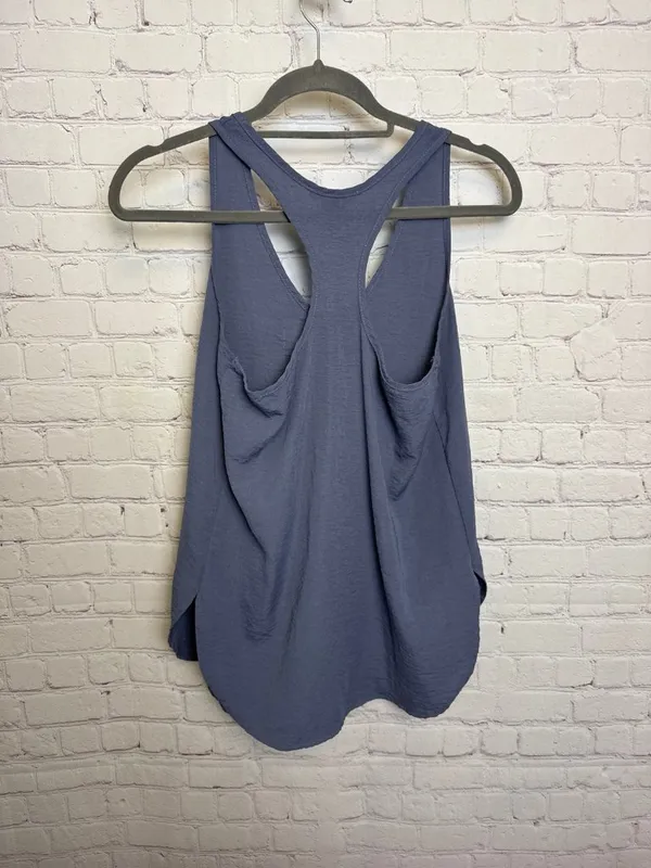 Aqua grayish blue racerback tank no size activewear yoga fitness athleisure - Image 5