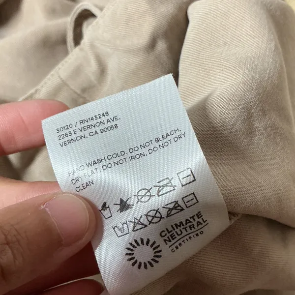 Reformation Mason Pants High Waisted Wide‎ Leg Pleated Tencel Taupe Size 2 - Image 9