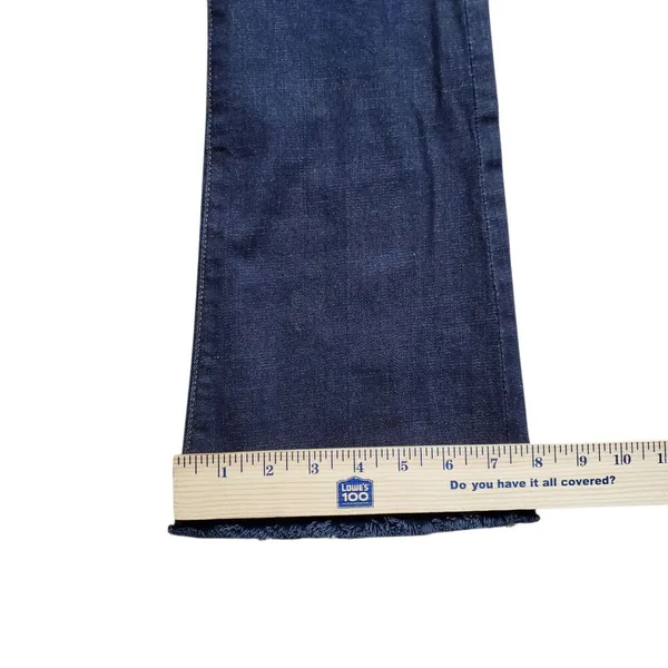 Frame Le Crop Mini Boot Jeans Womens 25 Blue Denim Fray Raw Hem Stretch - Image 9