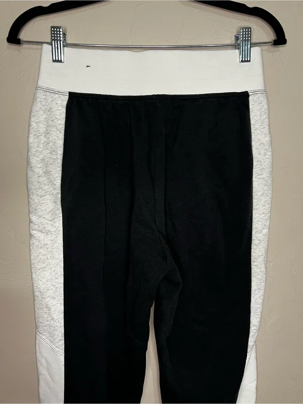 Nike Air Woman’s BB Black White Heather Colorblock HR Sweat‎ Pant Jogger Pants - Image 9