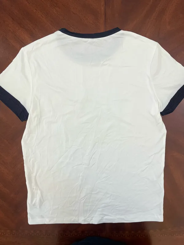 SHEIN NYC All Girls Team Ringer T-Shirt White & Black Size Small - Image 3