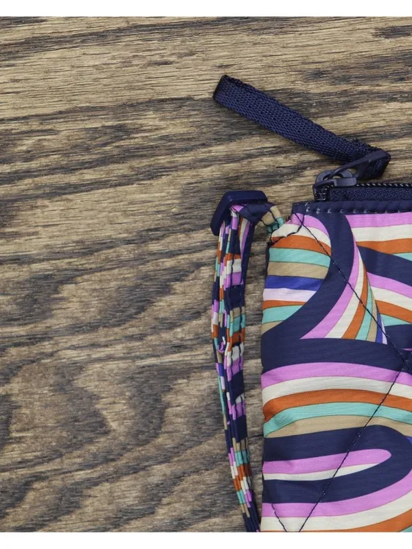 Vera Bradley Quilted Flat Shoulder Bag Patterned Blue Pink Multi One Size - Image 3