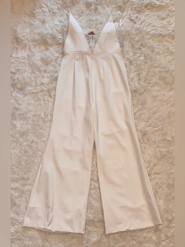 NEW SACHIN & BABI Carrie Bridal Jumpsuit In Cream sz 14 - Image 7