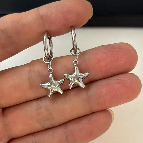 Star Dangle Drop Earrings for Men Women Streetwear Punk Hip Hop Unisex Style - Image 5