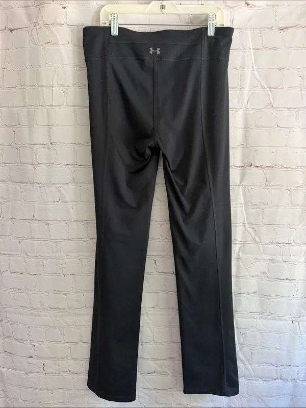 Under Armour Black Boot-Cut Athletic Flare Pants - Women Size Medium - Image 2